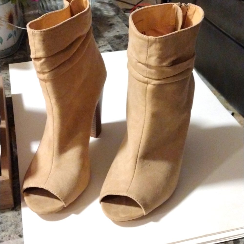 Fancy Peep Toe Booties